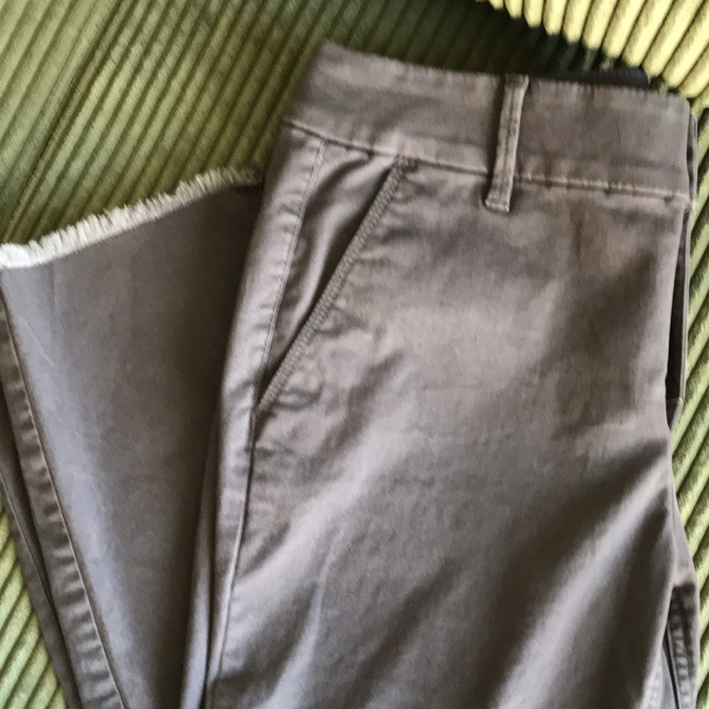 LOFT Curvy Gray Ankle Pants - Picture 2 of 8